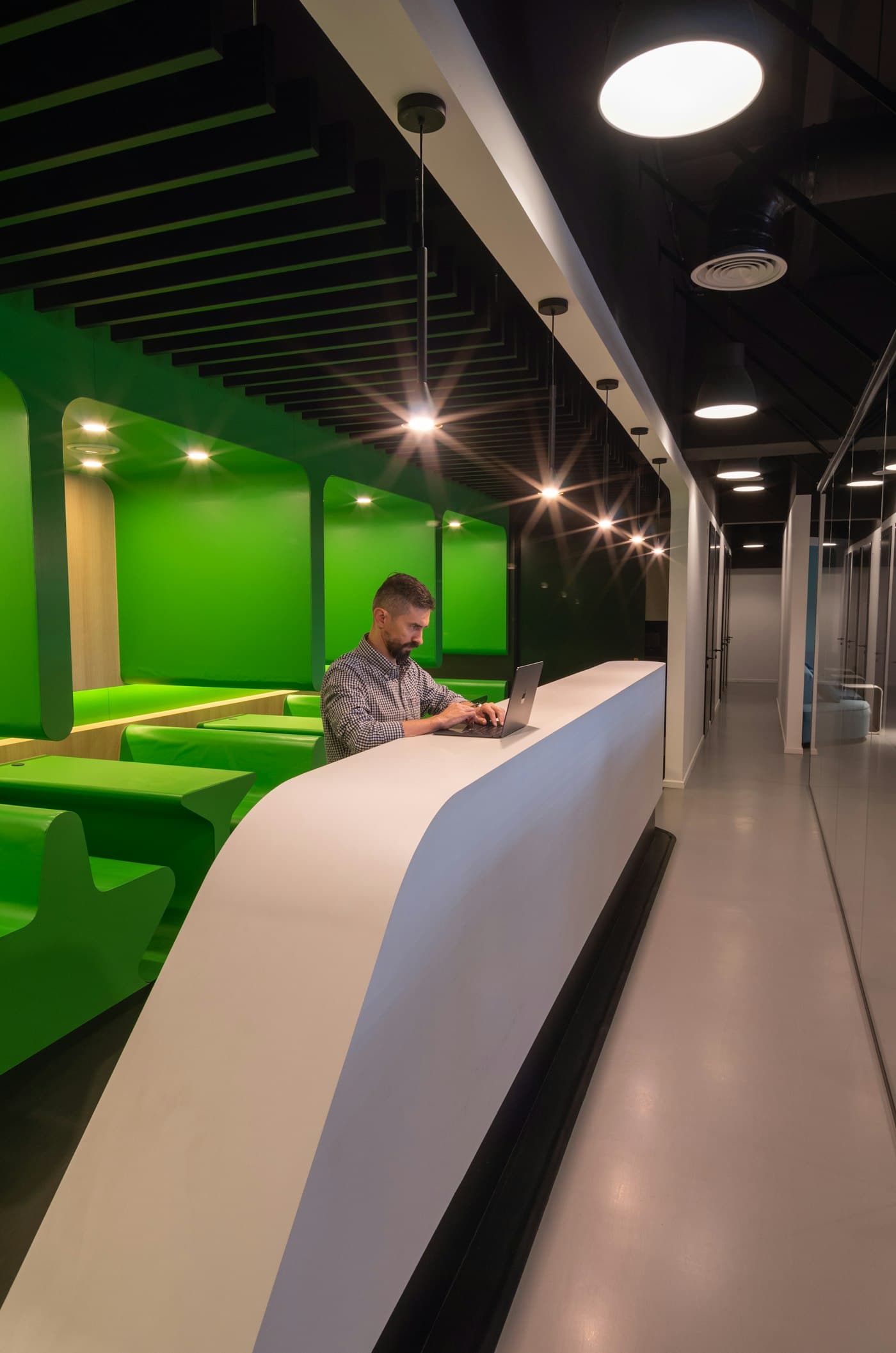 IT professional working